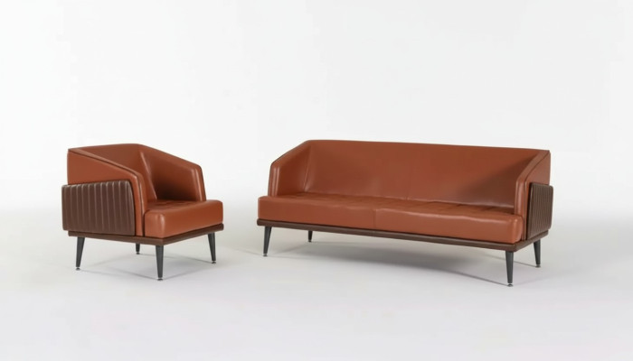 Luxury Office Set Three-Seater Armchair Study Room Set Upholstered Furniture