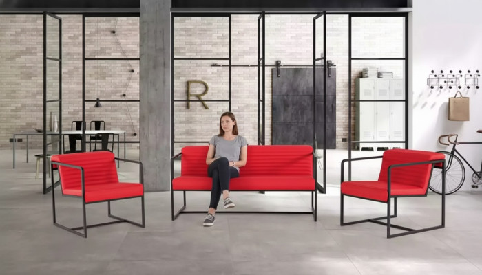 Seating set upholstered furniture two-seater armchair fabric furniture office furnishings