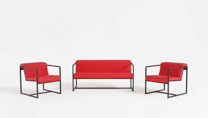 Seating set upholstered furniture two-seater armchair fabric furniture office furnishings