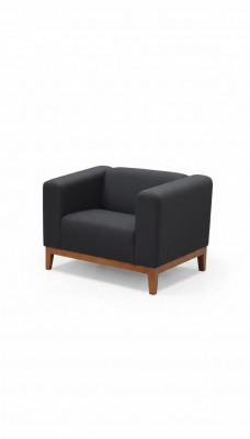 Office room black armchair luxury seating upholstery fabric textile furniture 92x77x65