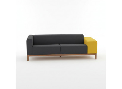 Three-seater sofa couch study luxury furniture textile upholstered sofa