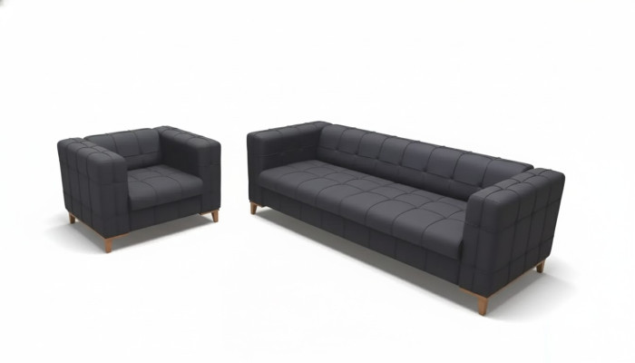 Upholstered seating group sofas luxury couch set three-seater armchair fabric