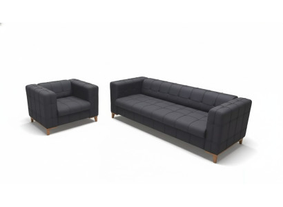Upholstered seating group sofas luxury couch set three-seater armchair fabric