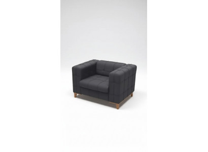 Black armchair, seat, study room, modern designer upholstered armchair, new.