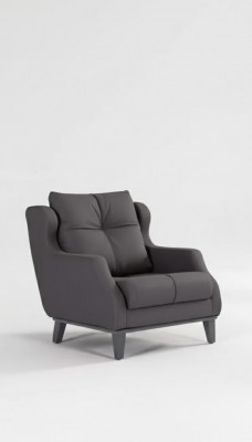 Workroom armchair style modern gray upholstered armchair designer seat furniture