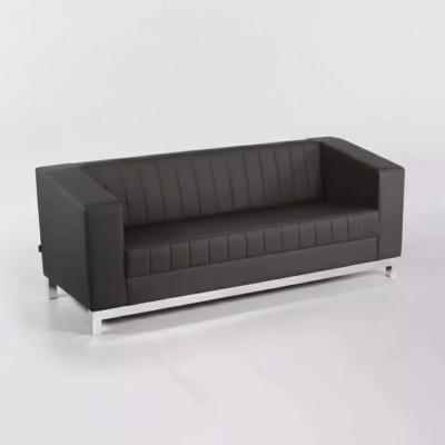 Modern black couch three-seater upholstered couch study furniture luxury