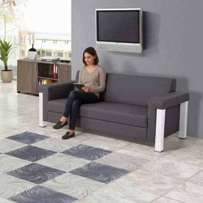 Sofa 3-seater home office textile furniture upholstery fabric couch modern designer