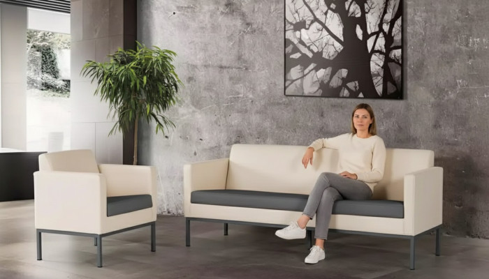 Office furniture complete set study seating group sofa set 2-piece modern
