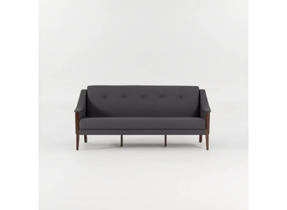 Dark gray designer sofa three-seater couch upholstered furniture office furnishings