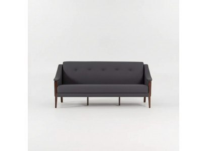 Dark gray designer sofa three-seater couch upholstered furniture office furnishings