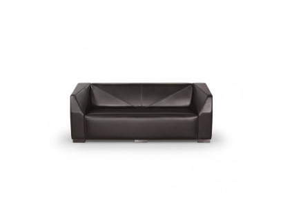 Black three-seater study furniture textile couch luxury designer sofa