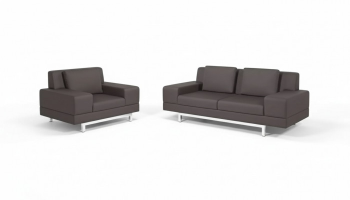 Gray couch set three-seater armchair sofa set study room sofas