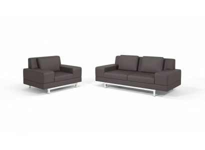 Gray couch set three-seater armchair sofa set study room sofas