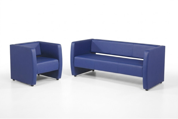 Blue complete sofa set office furniture luxury upholstered set