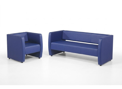 Blue complete sofa set office furniture luxury upholstered set