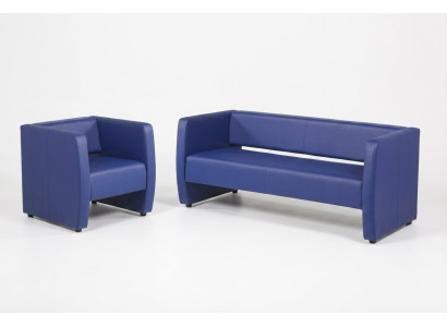 Luxury Blue Armchair Office Furniture Study Upholstery Textile Fabric New