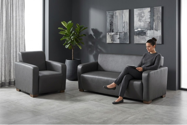 Office furniture sofa 3-seater designer study room furniture textile modern
