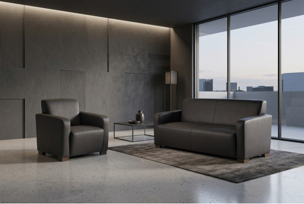 Office furniture sofa 3-seater designer study room furniture textile modern