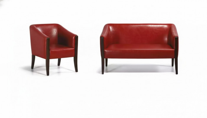 Red sofa set two-seater modern armchair designer upholstery luxury set