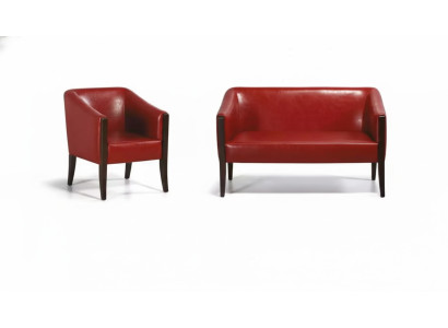 Red sofa set two-seater modern armchair designer upholstery luxury set