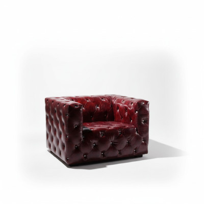 Chesterfield Armchair Leather Sofa Luxury Armchair Bordeaux Club Chair New