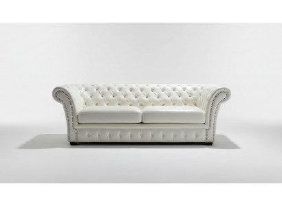 Chesterfield Sofa Luxury Three-Seater Sofas Living Room Couches White