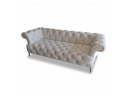 Chesterfield Sofa 3 Seater Luxury Couch Faux Leather Sofas White Leather Sofa