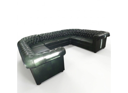 Chesterfield sectional sofa U-shape leather sofa corner sofas leather couch modern new