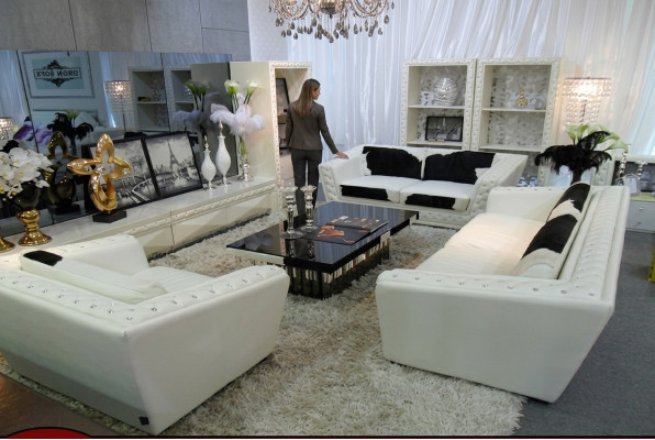 Chesterfield Sofa Set 3+2+1 Seater Armchair Sofa Leather with Pony Skin