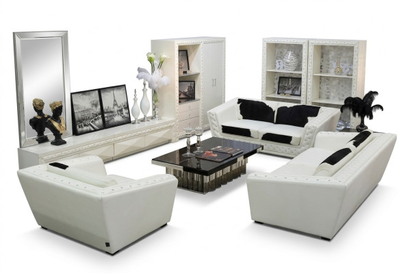 Chesterfield Sofa Set 3+2+1 Seater Armchair Sofa Leather with Pony Skin