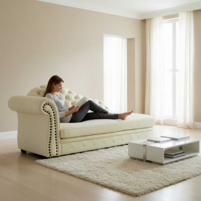 Chaiselounge Chesterfield Lounger Chaise Sofa Lounge Seating Lie 230cm