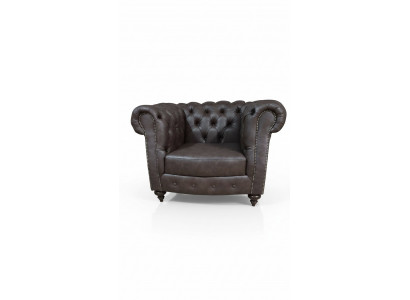 Chesterfield Armchair Couch 1 Seater Leather Lounge Seat Luxury Single Seater