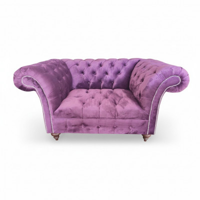Chesterfield Armchair Couch 1-Seater Textile Armchair Fabric Seat Lounge Furniture