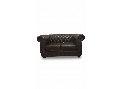 Chesterfield Sofa 2-Seater Luxury Couch Two-Seater Sofa Brown Furniture Couches