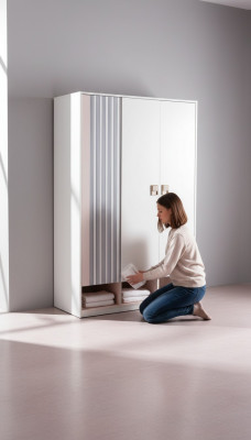 Wardrobe White Wood Cabinets Children's Room Furniture Design Interior