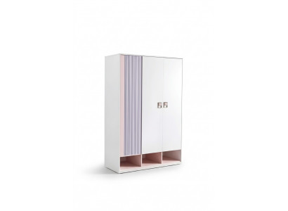 Wardrobe White Wood Cabinets Children's Room Furniture Design Interior