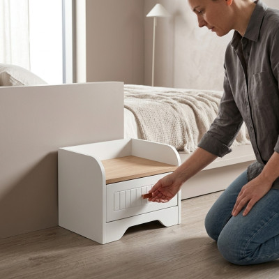 Modern bedside table nightstand white design night cabinet night console furniture new