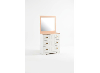 Dresser with mirror console table furniture white modern in the bedroom