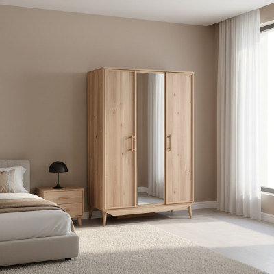 Brown wardrobe wooden bedroom furniture design cabinets elegant wardrobe