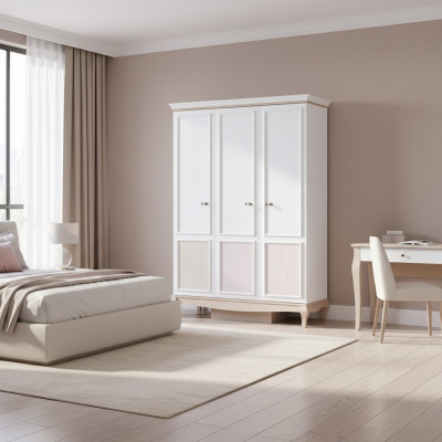 Wardrobe white dressing closet furniture white country house cabinets furniture