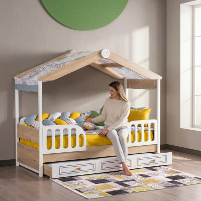 Children's beds wood bedroom apartment furniture new bed youth room