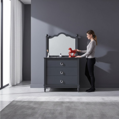 Dresser with mirror modern black with drawers dresser with bedroom