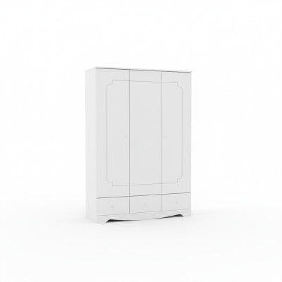 Wardrobe Closet Furniture Bedroom Cabinets Wood White Loft Interior