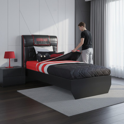 Designer beds child bed youth bed wooden furniture with soft 120x200cm