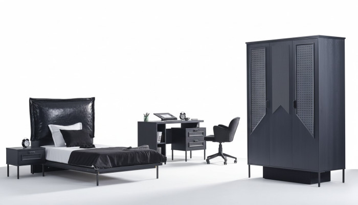 Children's Room Bedroom Set Complete Room Furniture 3-Piece Wardrobe