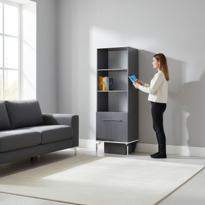 Regal cabinet bookshelf cabinets multi-purpose furniture brown 170x55x48