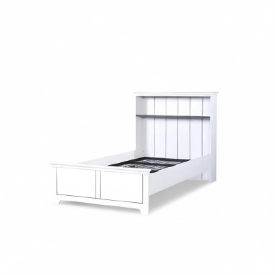Wooden bed bedroom design luxury furniture youth room white classic