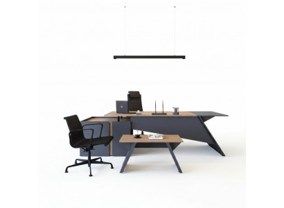 Luxury Office Furniture Set Desk Coffee Table Filing Cabinet 3-piece Set