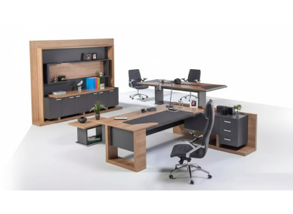 Desk Office Furniture Corner Desk Coffee Table Filing Cabinet 3-piece Set