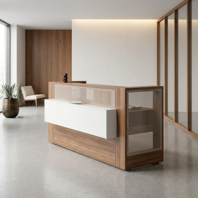 Reception desk table furniture counter practice law office bureau hotel